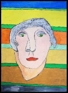 Stefano Scadati pittore - 1997 testa uomo capelli grigi