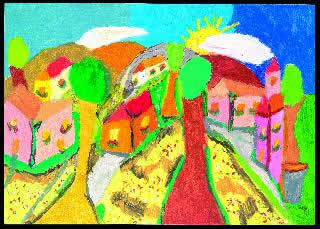 Stefano Scadati pittore - 1999 Paese di montagna